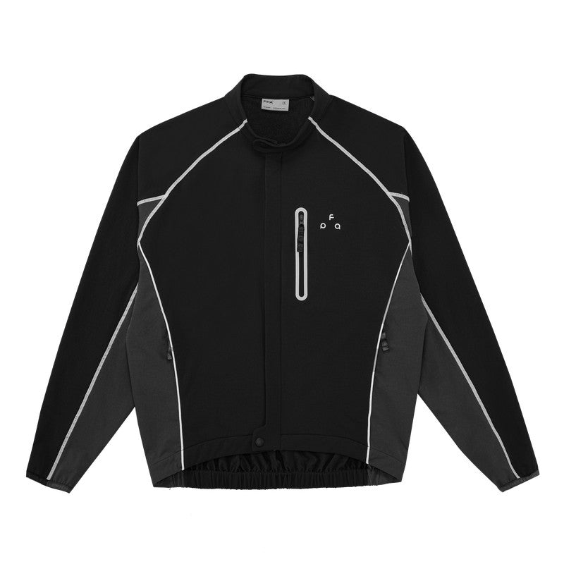 FPA Sports Contrast Stitching Jacket – Premium Casual Spring/Fall Lightweight Couple Black Jacket for Men