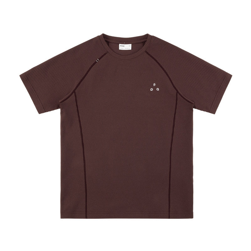 FPA Sports Hassel Waffle Short Sleeve Basic Casual Couple Crew Neck Chinese Style Summer Outdoor Quick-Dry T-Shirt for Men