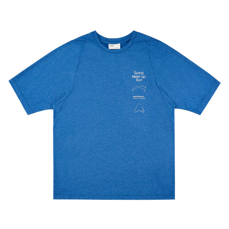 FPA Stretch Quick-Dry Yarn-Dyed Logo Print Athletic Short Sleeve T-Shirt 2026 New Summer Couple Round Neck Casual Tee