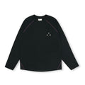 FPA Quick-Dry 7A Antibacterial Ice-Feel Sports Long-Sleeve T-Shirt, Chinese Trend Loose Round Neck Black Tee for Men