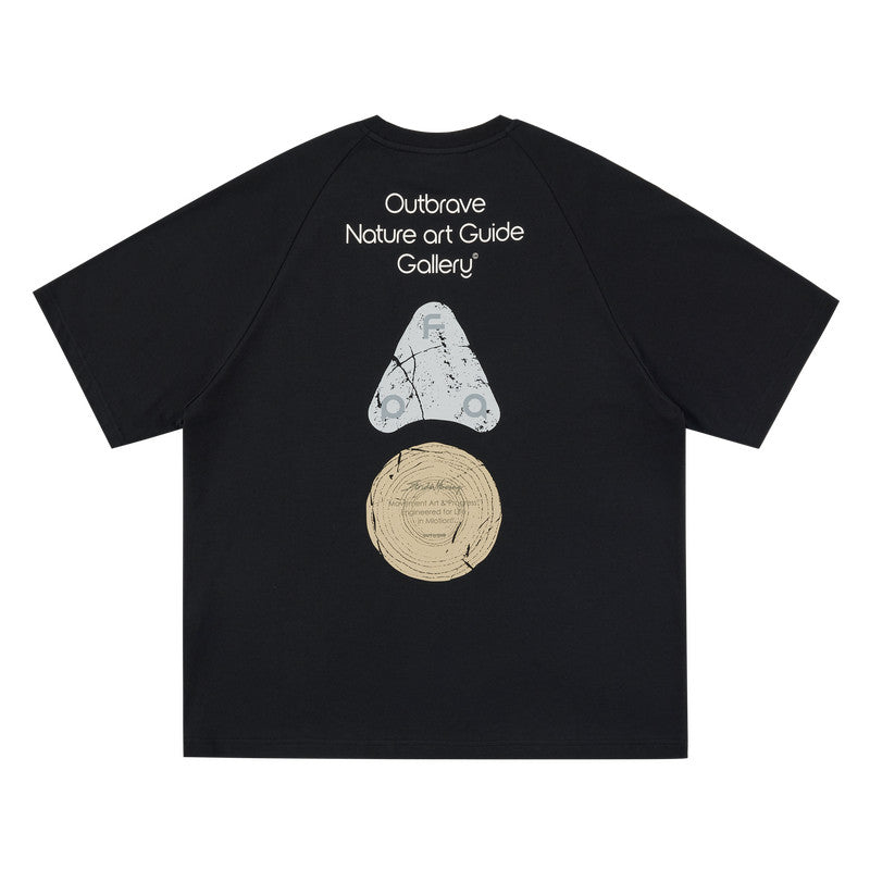 FPA Natural Elements Triangle Graphic Short Sleeve T-Shirt for Outdoor Sports, Quick-Dry Cool Touch Crew Neck Tee