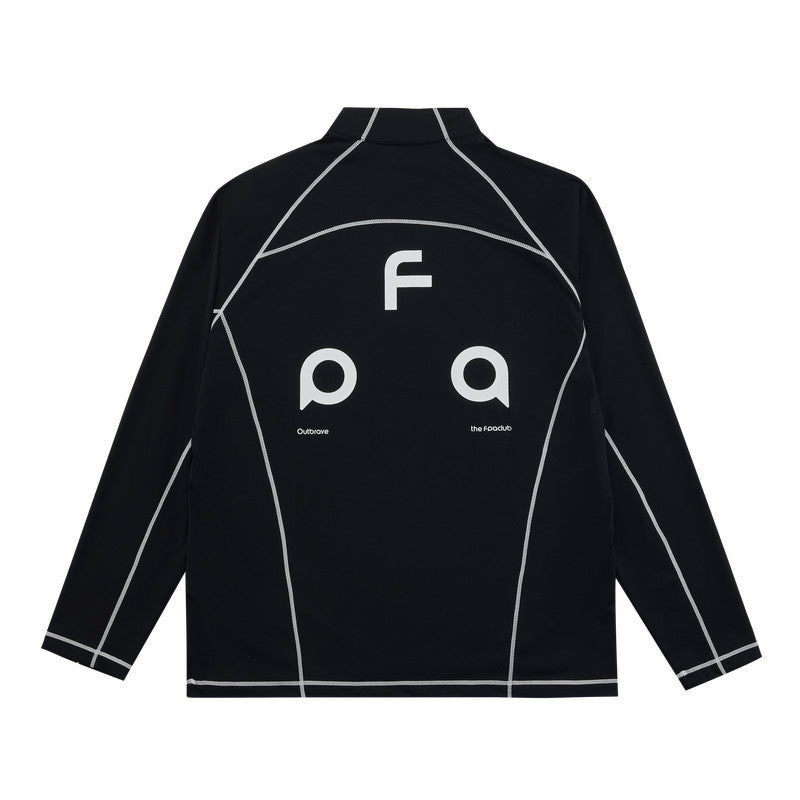 FPA Color-Block Long-Sleeve Cycling T-Shirt for Men and Women, Autumn Half-Zip Half-Turtleneck, Quick-Dry, Athletic Top