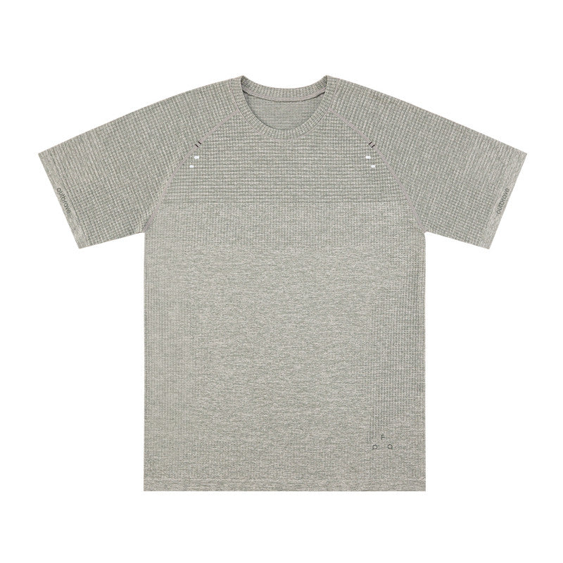 FPA Knit Sports Striped Short Sleeve Tee - Summer Round Neck Basic Outdoor Breathable Fitness T-Shirt for Men