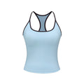 FPA High Elasticity Back Logo Camisole with Padded Bra, Summer Contrast Color Sports Yoga Fitted Undershirt Tank Top for Women