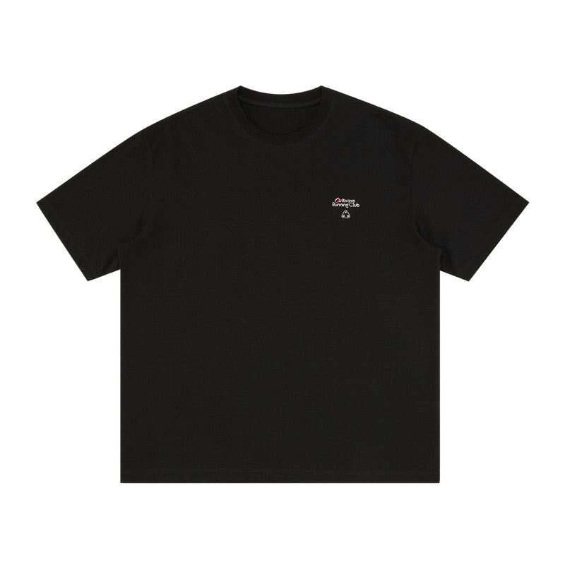 FPA Cool-Touch Ice-Skin Athletic Short-Sleeve T-Shirt, Chinese Streetwear, Crew Neck, Loose Retro Summer Unisex Couple Mid-Length Sleeve Tee