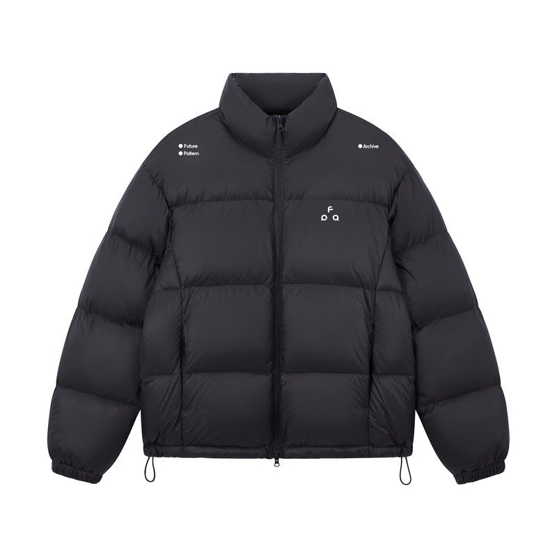 FPA Triangle Logo Sports Pattern Down Jacket Winter Stand Collar Short Warm Thick Couple Down Coat