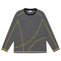 FPA Color-Block Striped Long-Sleeve Tee with Distressed Details - 2026 New Spring/Autumn Round Neck Chinese Streetwear Style