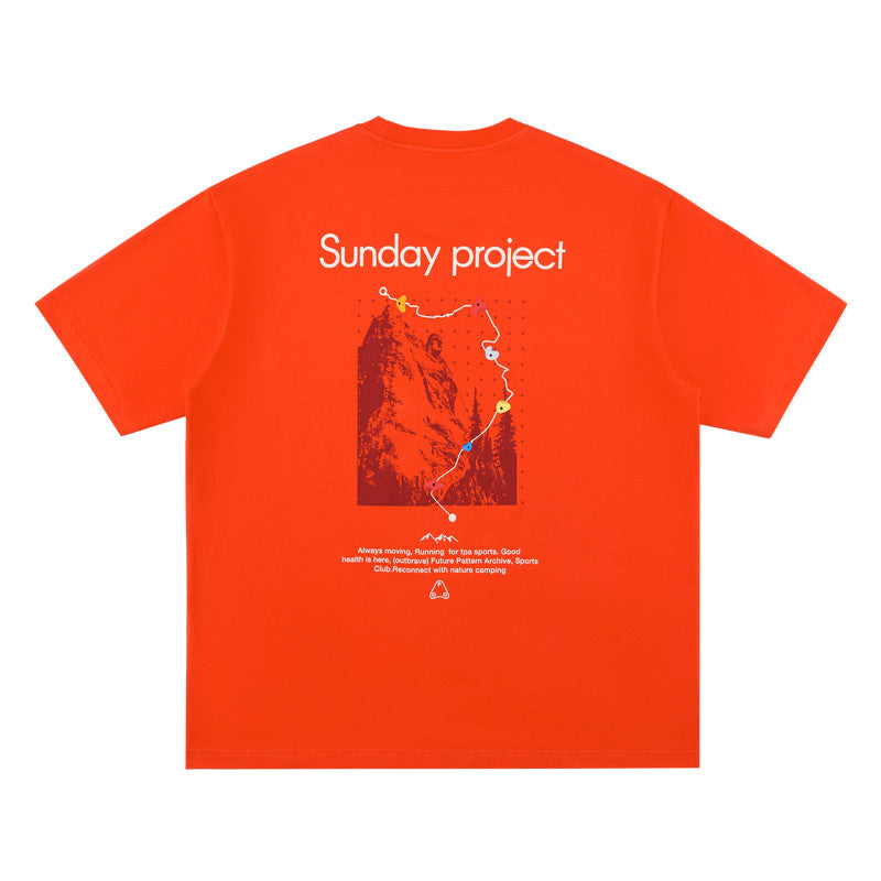 FPA Rock Print Sports COOLMAX Cool Lyocell Casual Short Sleeve Outdoor Quick-Dry Couple T-Shirt