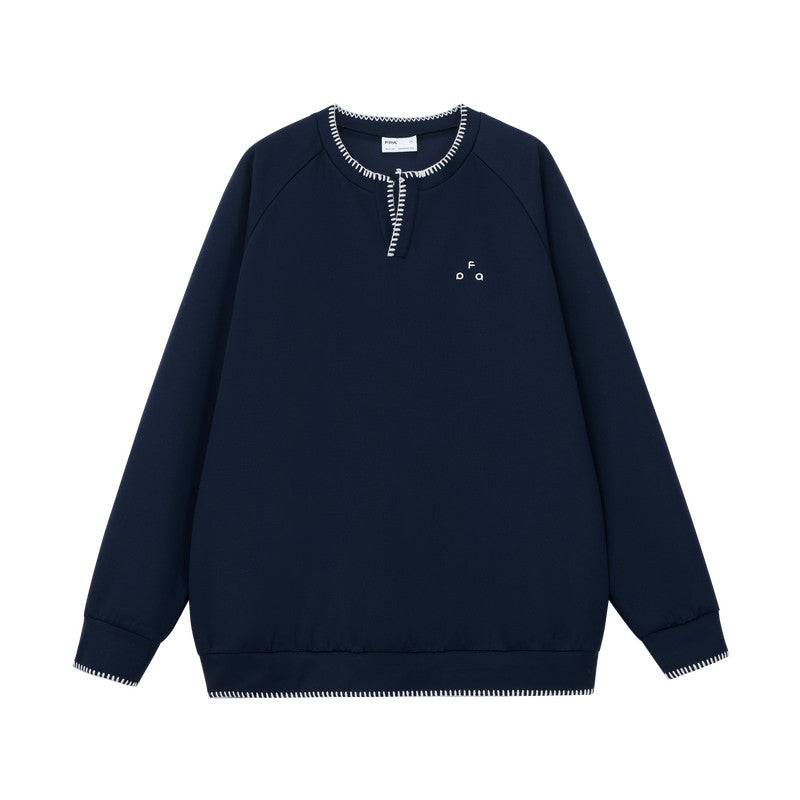FPA Henry Neck Casual Pullover Sweatshirt 2026 Spring New V-Neck Minimalist Design Inner Layer Long Sleeve Top