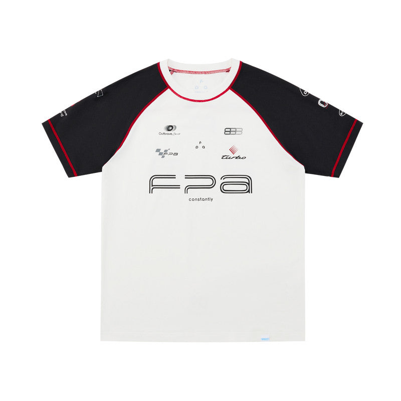 FPA Sport COOLMAX Racing Short Sleeve T-Shirt - Summer Contrast Color Crew Neck, Premium Fit, Cool & Breathable