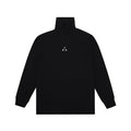 FPA Wool High Neck Long Sleeve Base Layer with Triangle Logo - Spring/Fall Basic Logo Casual Inner Wear Black T-Shirt
