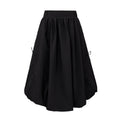 FPA Waterproof Breathable Casual Puffy Bubble Skirt 2026 New Loose Wide Waistband Black Skirt for Women