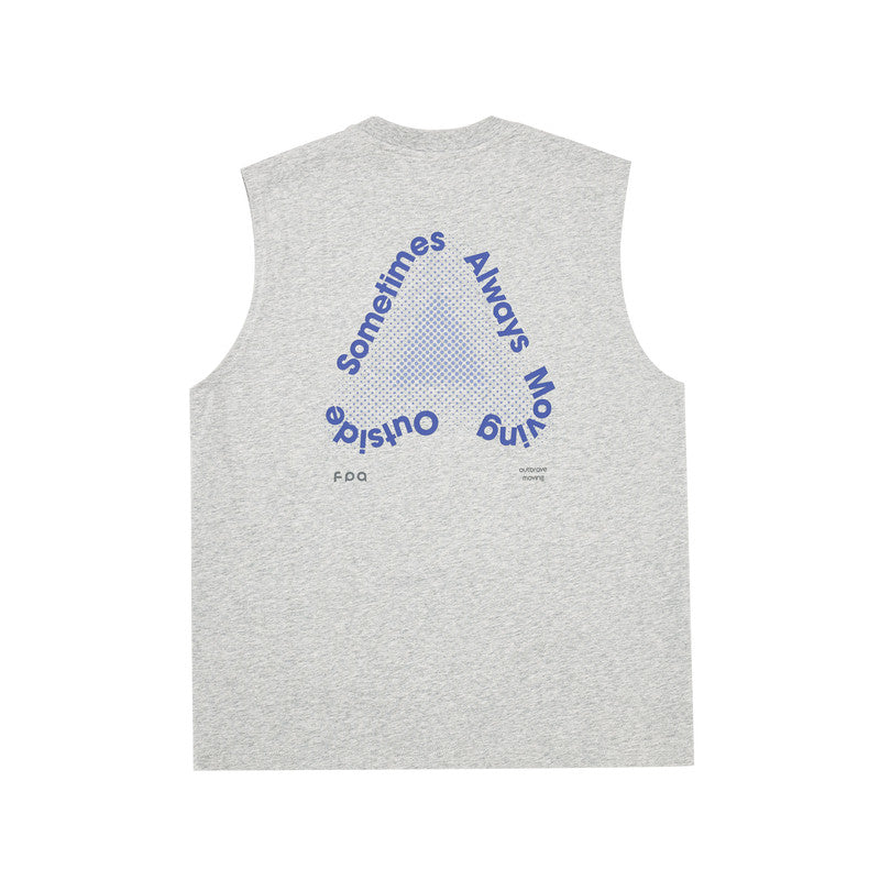 FPA Quick-Dry 7A Antibacterial Sports Vest - National Trend Summer Loose Round Neck Printed Sleeveless T-Shirt
