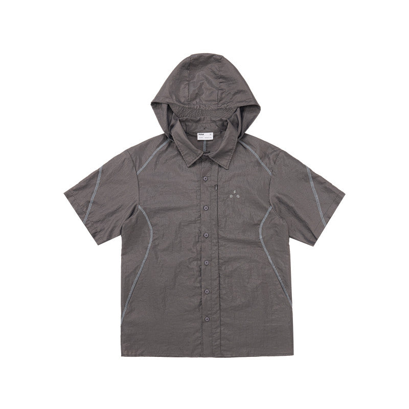 FPA Outdoor Sports Hooded Short-Sleeve Shirt 2026 New Style Lightweight Sports Shirt Jacket for Men