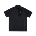 FPA Stand Collar Quick-Dry Contrast Stitching Short Sleeve Summer Half-Zip Outdoor Sports Casual Couple Cycling T-Shirt