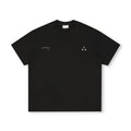 FPA Cool-Touch Ice-Feel Short-Sleeve T-Shirt for Couples, Summer Unisex Round Neck, Heavyweight Printed Loose-Fit Streetwear Tee in Black