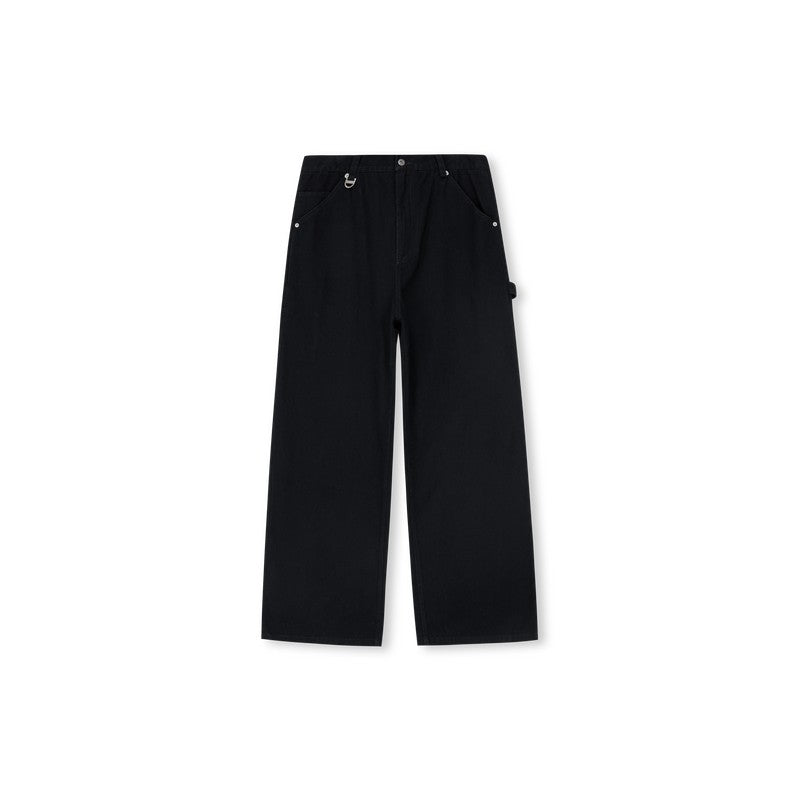 FPA Wide-Leg Washed Lumberjack Pants – Chinese Streetwear Trendy Vintage Loose Fit Cargo Casual Long Pants for Men
