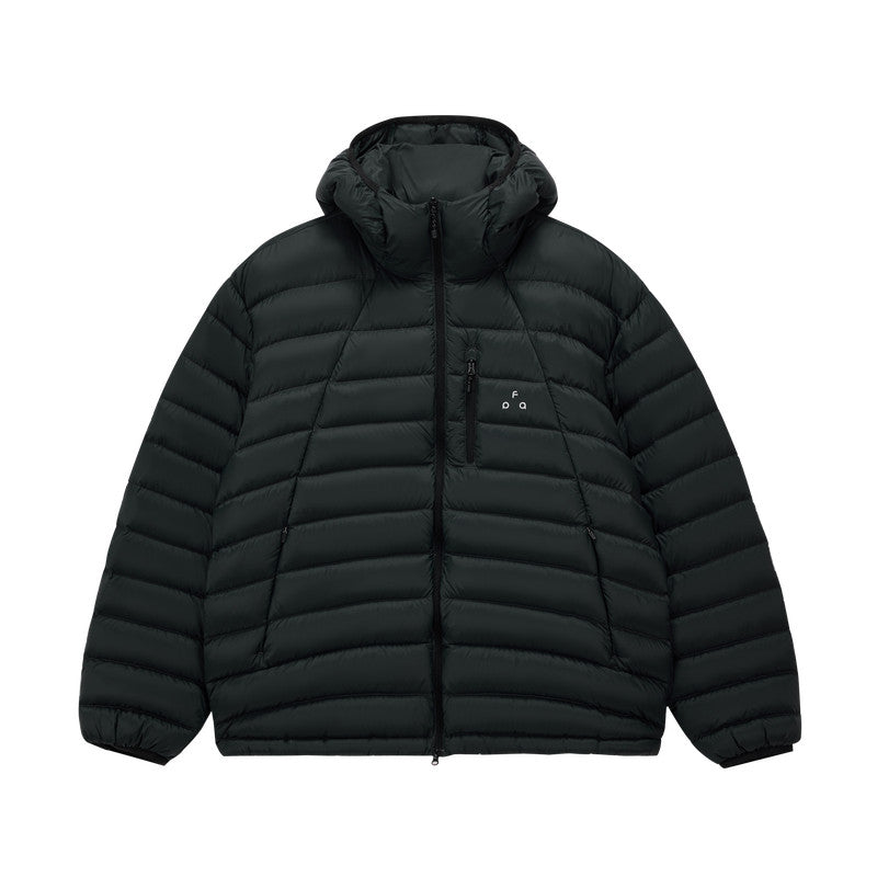 FPA Ultra-Soft High-Density Ribbed Zipper Lightweight Hooded Down Jacket 2026 New Winter Couple Down Outerwear for Men