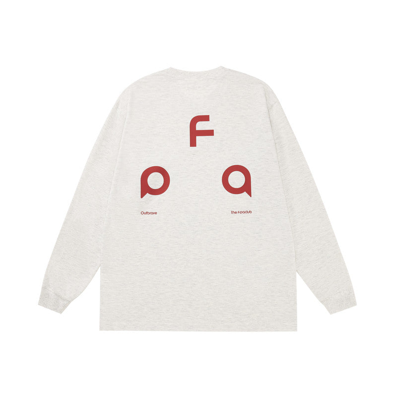 FPA Sorona UPF50+ Sun Protection Long Sleeve T-Shirt - Fall Brand Basic Logo Heavyweight Relaxed Couple Tee