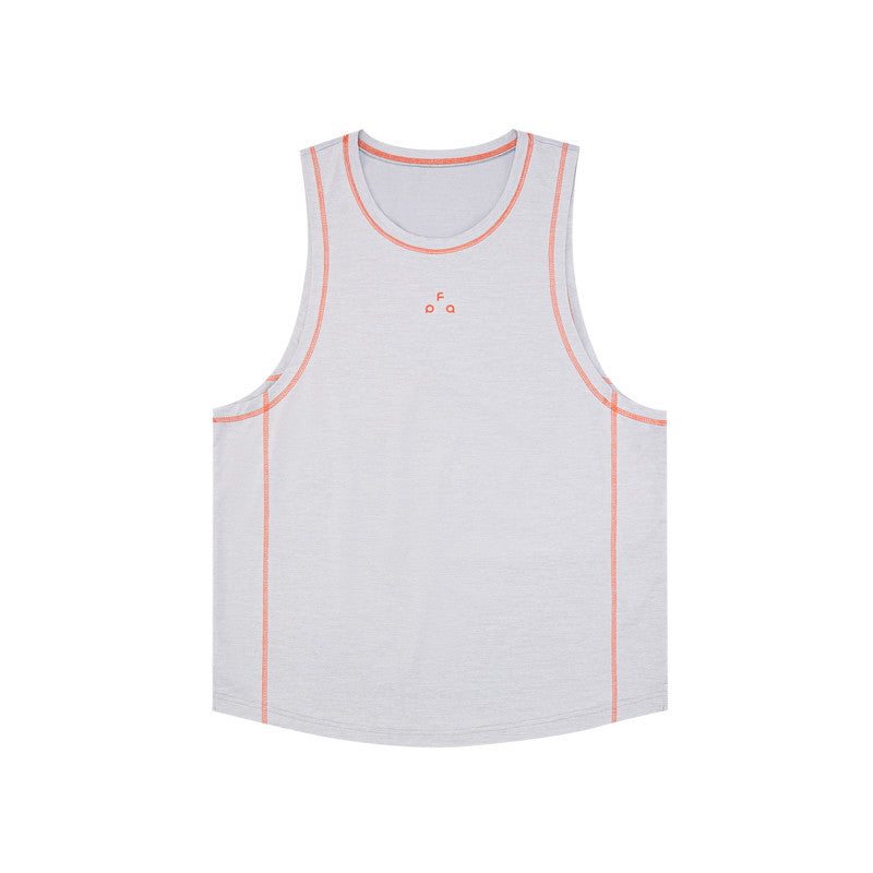 FPA High-Stretch Heather Contrast Yarn Sleeveless Vest - Summer Loose Round Neck Basketball Fitness Tank Top