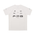 FPA Racing Motorsport Logo Raglan Short Sleeve Summer Quick-Dry Crew Neck T-Shirt for Men, Black/White
