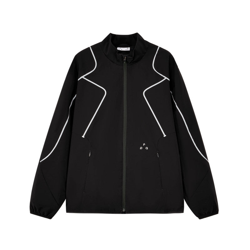 FPA Four-Way Stretch Cool-Touch Water-Repellent Stand Collar Jacket – Spring Lightweight Color-Block Couple Casual Outerwear