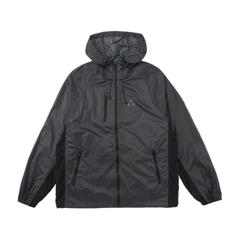 FPA Outdoor Lightweight Plaid UPF50+ Sun Protection Jacket - Chinese Street Style Unisex Loose Fit Thin Hooded Coat