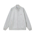 FPA Heather Yarn Seam-Sealed Pocket Cardigan Jacket - Spring Sports Casual Contrast Stitching Chinese Streetwear Unisex Stand Collar Jacket