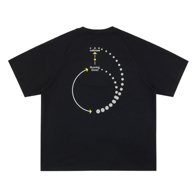 FPA Reflective Polka Dot Spiral Logo Running Sports COOLMAX Short Sleeve Summer Outdoor Couple T-Shirt for Men