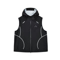 FPA Waterproof Breathable Abrasion-Resistant Light Arc Hooded Vest, Outdoor Sports Reflective Strip Summer Outerwear Sleeveless Jacket for Men
