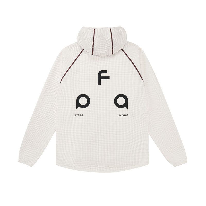 FPA Sorona Waffle Hooded Sweatshirt Jacket Spring Autumn Chinese Style Unisex Loose Couple Hoodie