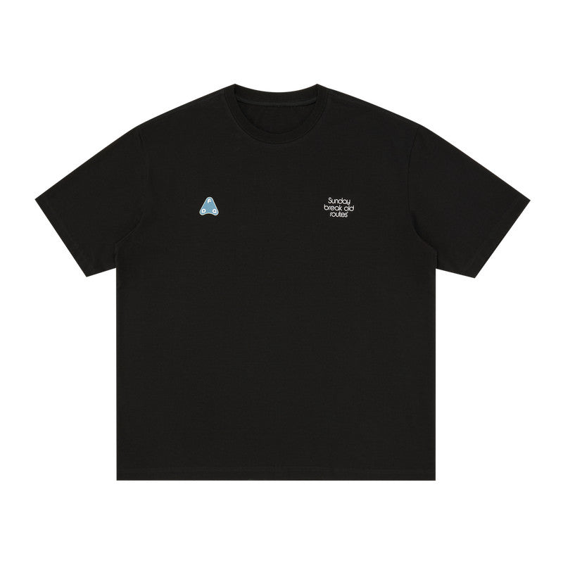 FPA Cool-Touch Ice-Skin Athletic Short Sleeve T-Shirt, Chinese Streetwear Trendy Crew Neck Unisex Loose Fit Summer Tee