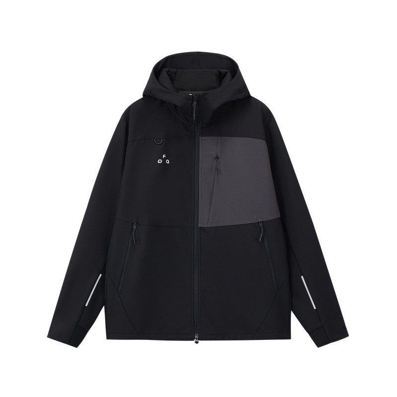 FPA Color-Block Water-Repellent Softshell Jacket – Premium Casual Outdoor Windbreaker with Hood