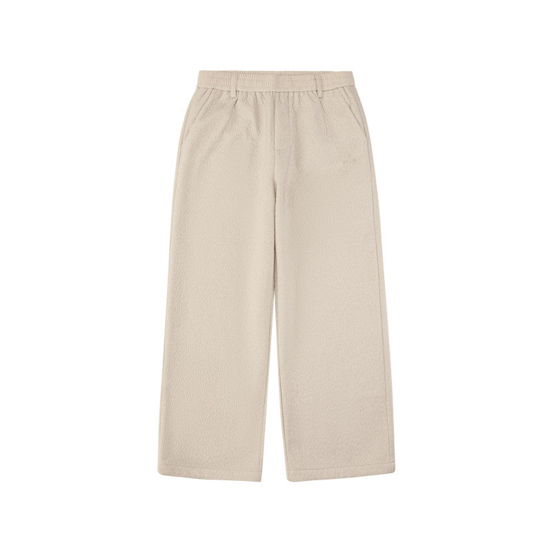 FPA Textured Drape Straight-Leg Pants with Soft Fleece Feel