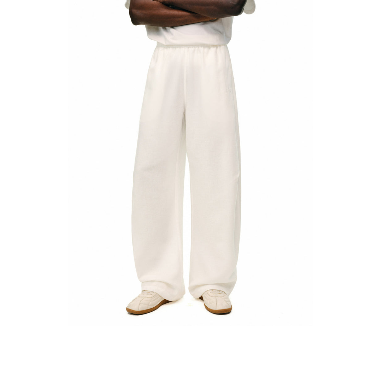 FPA Men's Antimicrobial Tencel Linen Relaxed Curved Casual Pants – Fall Basic Loose-Fit Trousers