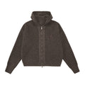 FPA Contrast Logo Hooded Cardigan Sweater – Casual Retro Unisex Knit Jacket for Couples, Spring/Fall
