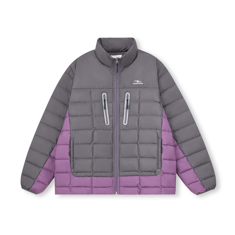 FPA 90% White Duck Down Three-Proof Paneled Double-Zip Winter Puffer Jacket, Windproof, Chinese Streetwear, Couple Style