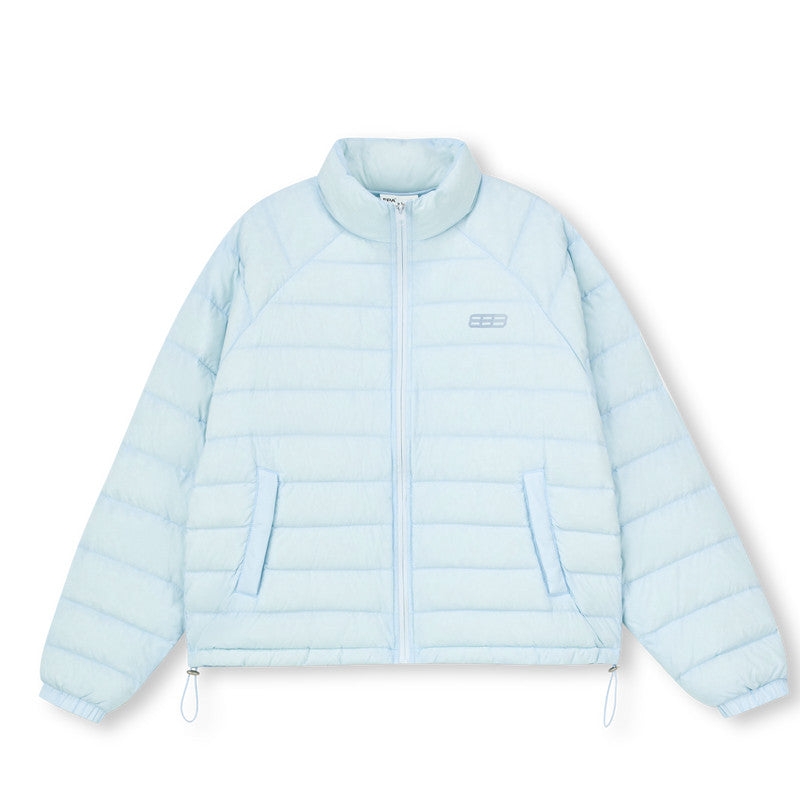 FPA Cocoon Lightweight Short Down Jacket for Autumn/Winter, Couple Loose Stand Collar Warm Chinese Streetwear Trend Down Coat