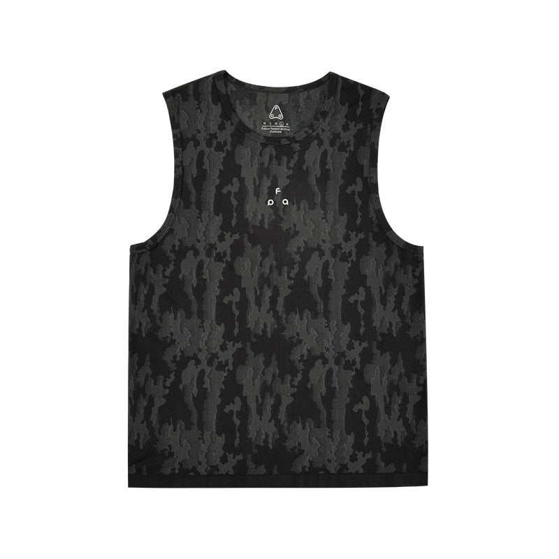 FPA One-Piece Knit Sports Camo Vest 2026 Summer New Outdoor Fitness Running Basketball Sleeveless T-Shirt for Men
