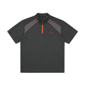 FPA Sorona Quick-Dry Cooling Antibacterial UPF50+ Sun Protection Short Sleeve Summer Athletic Half-Zip Mock Neck T-Shirt