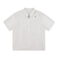 FPA Fine Gingham High-Density Short-Sleeve Shirt 2026 New Summer Casual Spread Collar Set Zipper Shirt