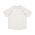 FPA Contrast Stitch Raglan Logo T-Shirt – Chinese Streetwear Summer Loose Round Neck Heavyweight Couple Casual Short Sleeve