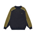 FPA Color-Block Logo Two-Sided Knit Sweater | Premium Crew Neck Pullover for Couples