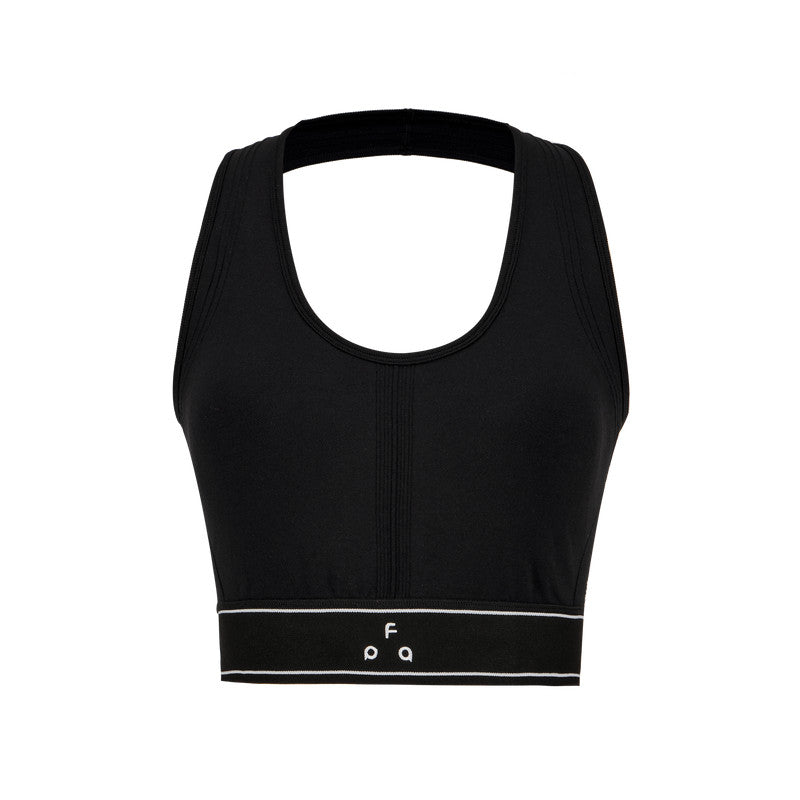 FPA Seamless Knit Sports Vest for Women - Summer Fitness Yoga Color-Block Halter Top