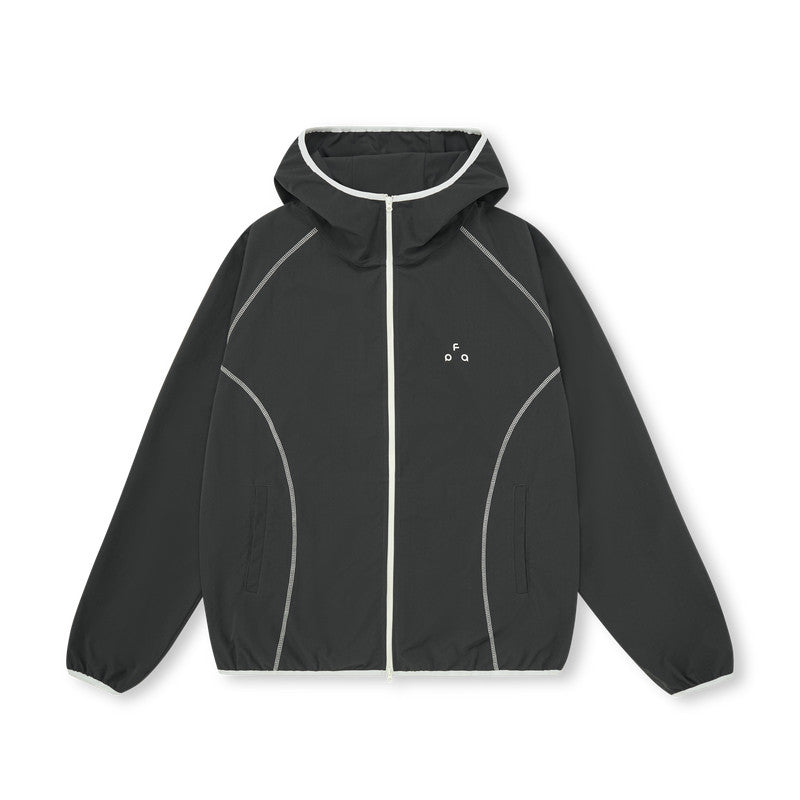 FPA UPF50+ Lightweight Training Zip-Up Jacket for Outdoor Sports, Loose-Fit Unisex Sun Protection