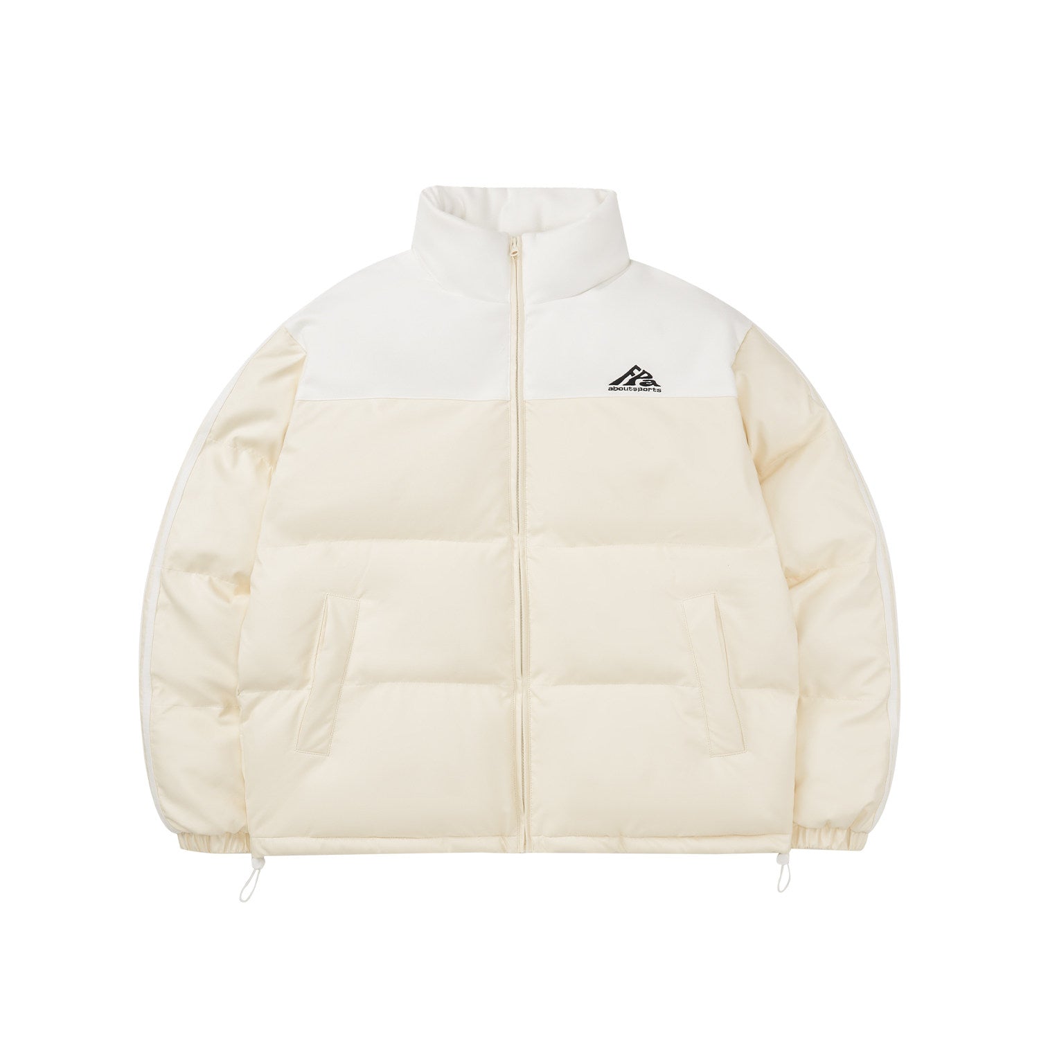 FPA Suede Panel Webbing PU Padded Coat – Chinese Streetwear Unisex Winter Thick Warm Quilted Jacket