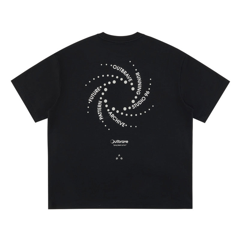 FPA Polka Dot Slogan COOLMAX Sports Short Sleeve T-Shirt - Summer Outdoor Quick-Dry Crew Neck Casual Couple Tee for Men