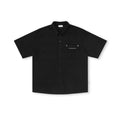 FPA Textured Casual Short-Sleeve Shirt – Chinese Streetwear Summer Couple Loose-Fit Camp Collar Half-Sleeve Shirt for Men