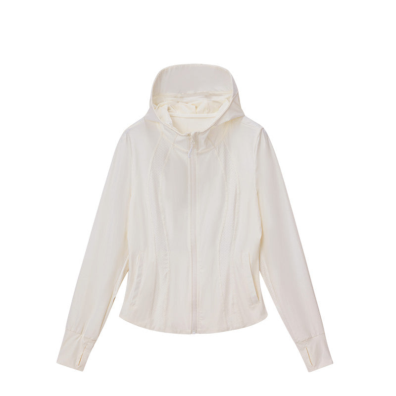 FPA Women's Breathable Mesh Paneled Athletic Jacket – Lightweight Hooded Outdoor Fitness Casual Long Sleeve