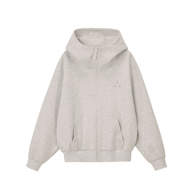 FPA Contrast Logo Zip-Up Hoodie – Relaxed Fit, Unisex, Spring/Fall